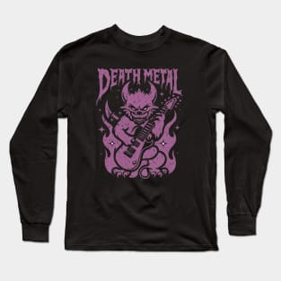 Death Metal Satanic Baphomet Cat Long Sleeve T-Shirt